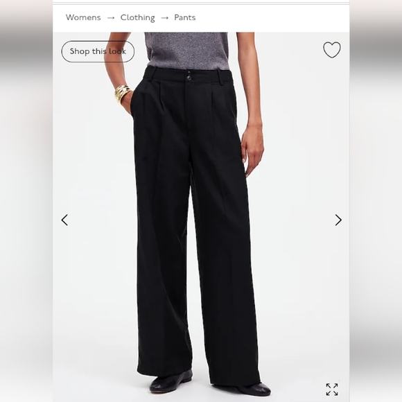 Madewell Pants - MADEWELL Curvy Work leisure Tapered Pants 🆕
